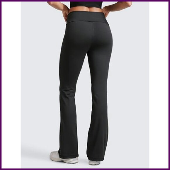 High Waist Flare Yoga Pants 31" Inseam Moisture Wicking Lounge Wear - Picture 3 of 6